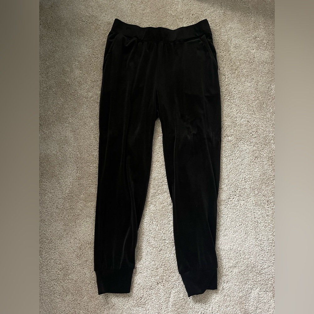 Cable and Gauge Black Velvet Jogger Pants